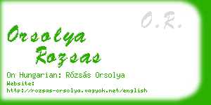 orsolya rozsas business card